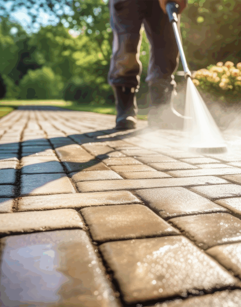 Pressure Washing Garden Path